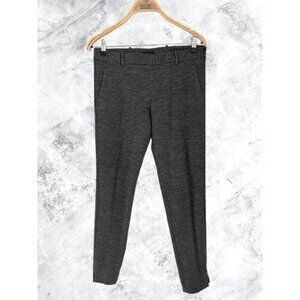 Theory Gray Slim-Fit Womens Trousers Size 6 Stretch Blend Fabric Made In Vietnam